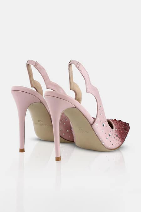 Elleganti Fade Ombre Embellished Heels 
