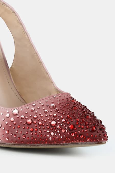 Buy_Elleganti_Pink Crystals Fade Ombre Embellished Heels _Online_at_Aza_Fashions