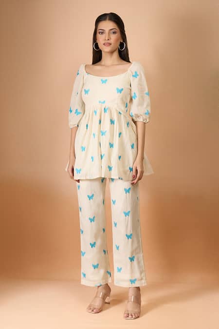 Naintara Bajaj Monarch Butterfly Pant Co-ord Set 