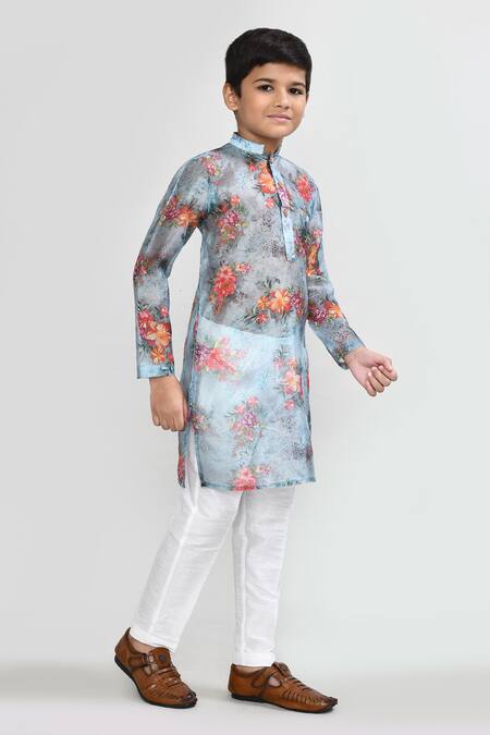 Buy_Petite Pomme_Green Georgette, Silk Sea Digital Print Kurta Set 