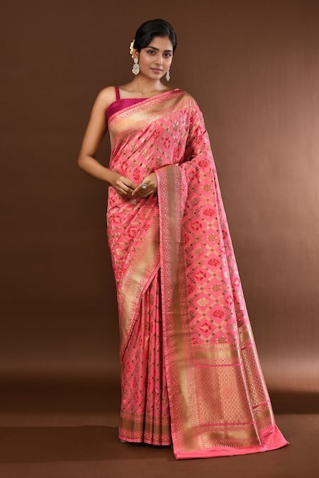 Samyukta Singhania Jaal Weave Banarasi Silk Saree With Running Blouse 