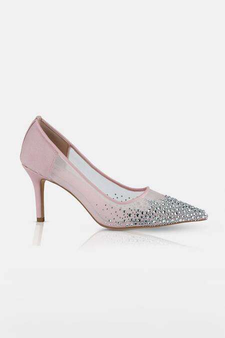 Elleganti_Pink Crystals Fate Swarovski Embellished Heels _Online_at_Aza_Fashions