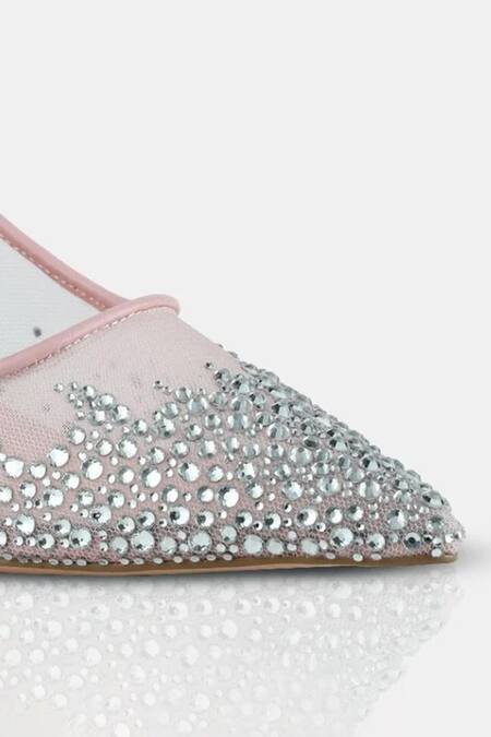 Shop_Elleganti_Pink Crystals Fate Swarovski Embellished Heels _Online_at_Aza_Fashions