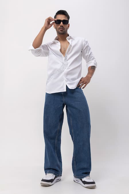 Kaka Calcutta Hand Embroidered Designer Shirt 