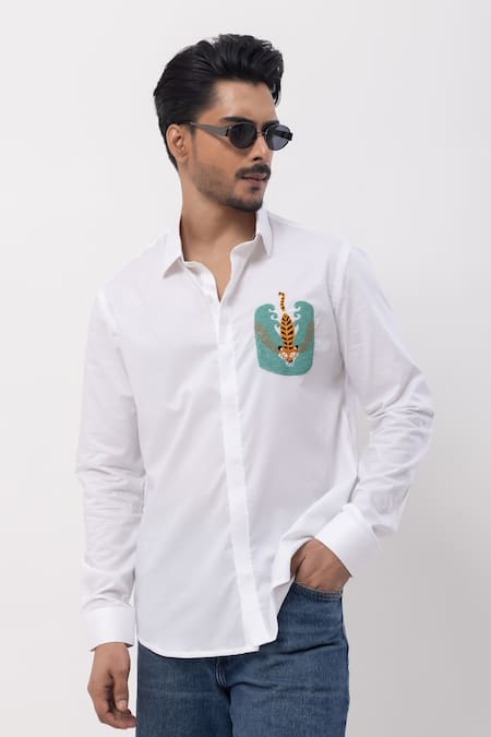 Kaka Calcutta Hand Embroidered Designer Shirt 