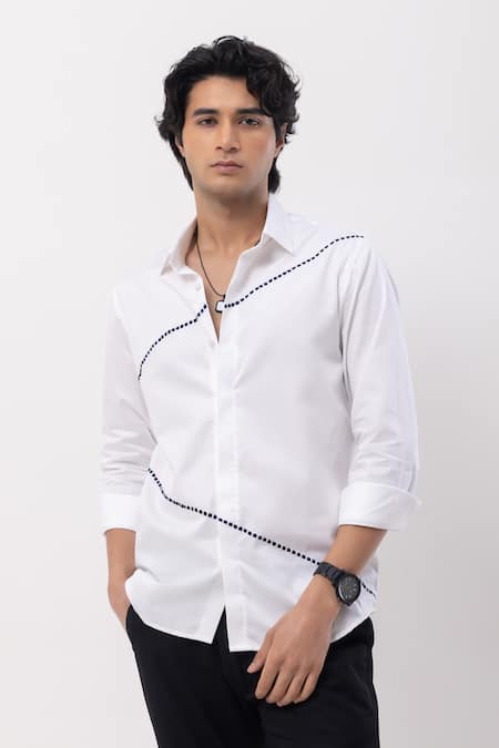 Kaka Calcutta Hand Embroidered White Shirt 
