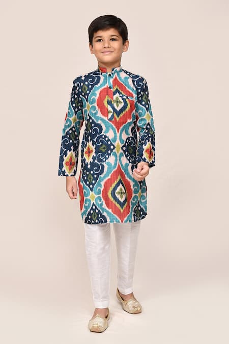 Petite Pomme Multicolour Digital Print Kurta & Pant Set 