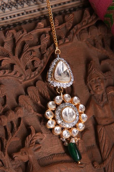 Vasundhara Gold Plated Akira Embellished Maangtikka  
