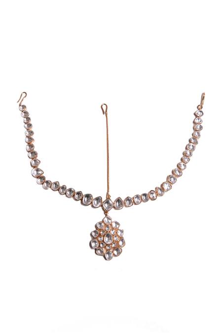 Vasundhara_Gold Plated Rehma Mathapatti _Online_at_Aza_Fashions