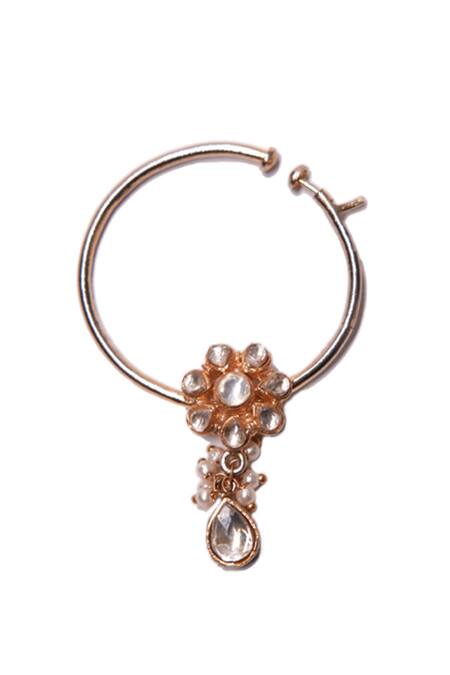 Vasundhara_Gold Plated Crystals, Pearls Designer Mahira Nath _Online_at_Aza_Fashions