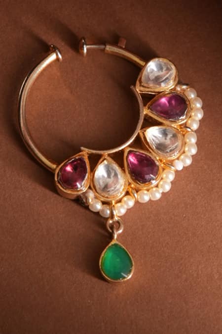 Vasundhara Embellished Designer Nath 