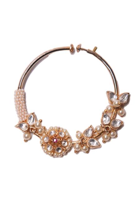 Vasundhara_Gold Plated Pearls, Stones Designer Saanjh Nath _Online_at_Aza_Fashions