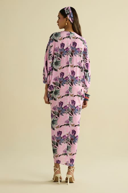 Meesa Floral Print Kaftan 