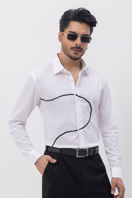 Kaka Calcutta Hand Embroidered White Shirt 