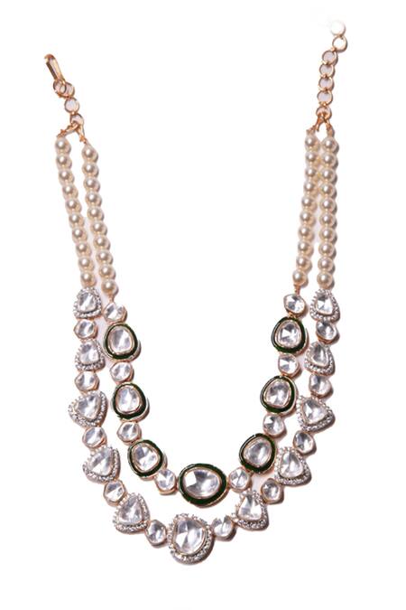 Buy_Vasundhara_Gold Plated Designer Prisha Necklace _Online_at_Aza_Fashions