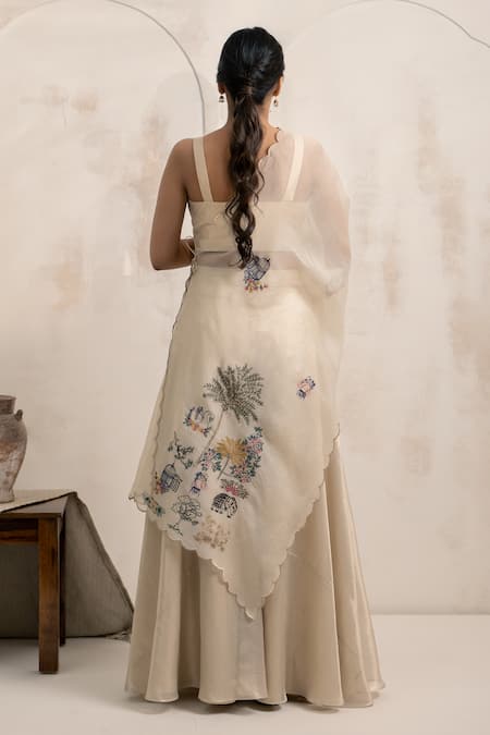 Neelu And Manvi Gold Tissue Sharara Set  