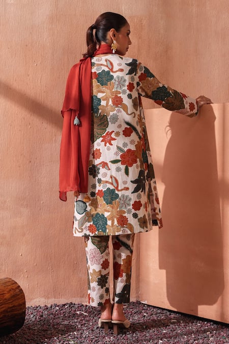 Seema Nanda Floral Print Sharvani Kurta Set 