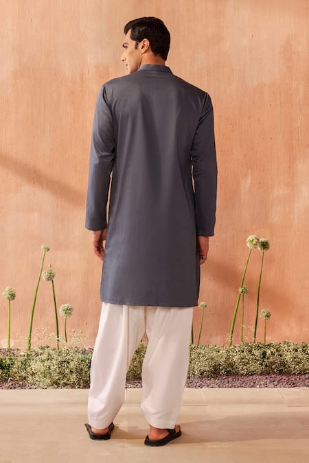 Seema Nanda Charcoal Grey Raunak Kurta Set 