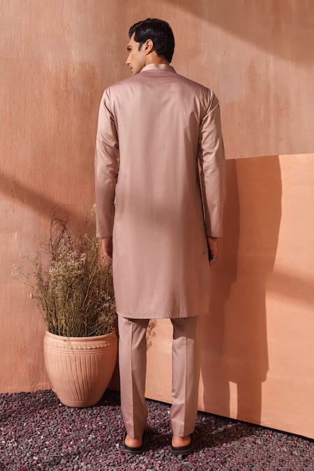 Seema Nanda Light Brown Giza Cotton Kurta Set 