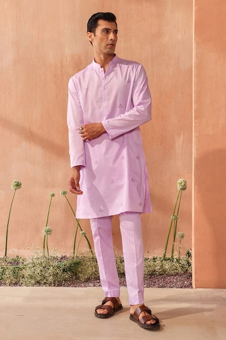 Seema Nanda Lilac Giza Cotton Kurta Set 