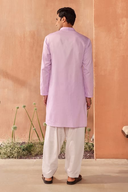 Seema Nanda Lilac Giza Cotton Kurta Set 