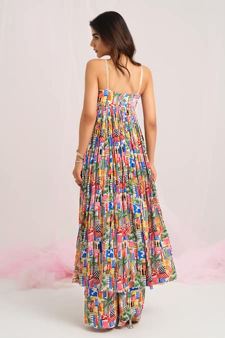 House Of Akshata Multi-colour Beach Elegance Coord Set 