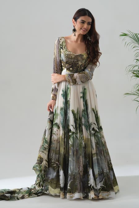House Of Akshata Enchanted Forest Anarkali Set 