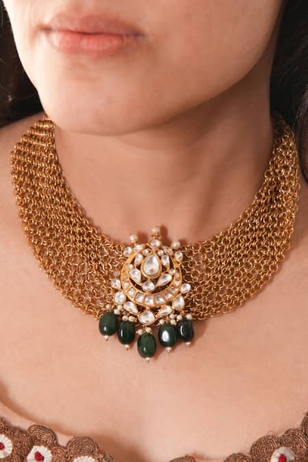 Vasundhara Gold Plated Jahanara Necklace 