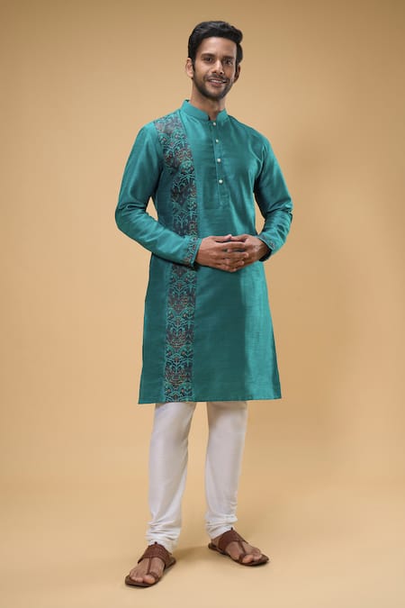 Arihant Rai Sinha Zari Thread Placement Work Kurta & Churidar Set 