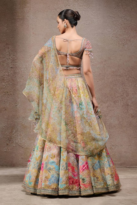 Tarun Tahiliani Designer Chanderi Lehenga Set 