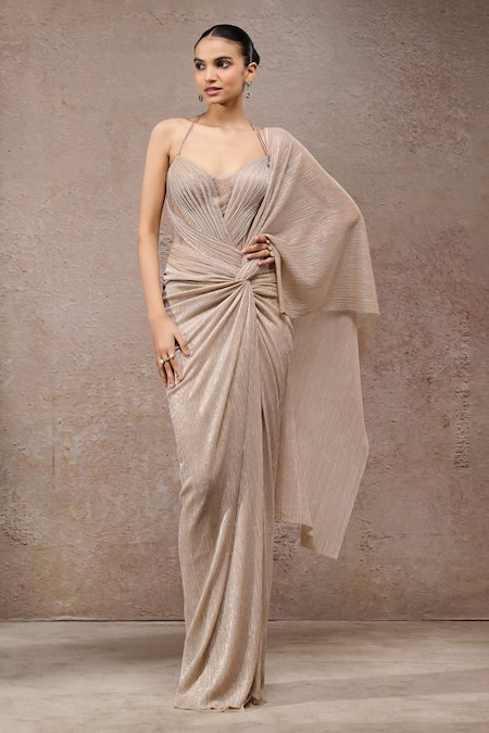 Tarun Tahiliani Crinkle Net Concept Saree 