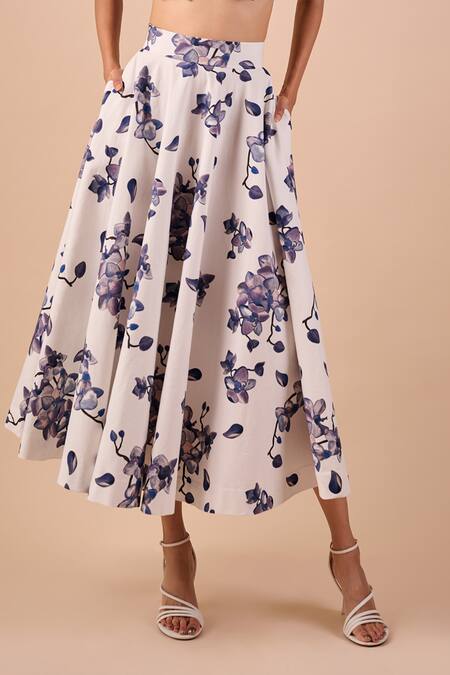 Buy Shriya Som Blue Cotton Fabric Flowers Bandeau Neck Orchid Top Online at Aza Fashions Buy_Shriya Som_Blue Cotton Fabric Flowers Bandeau Neck Orchid Top _Online_at_Aza_Fashions