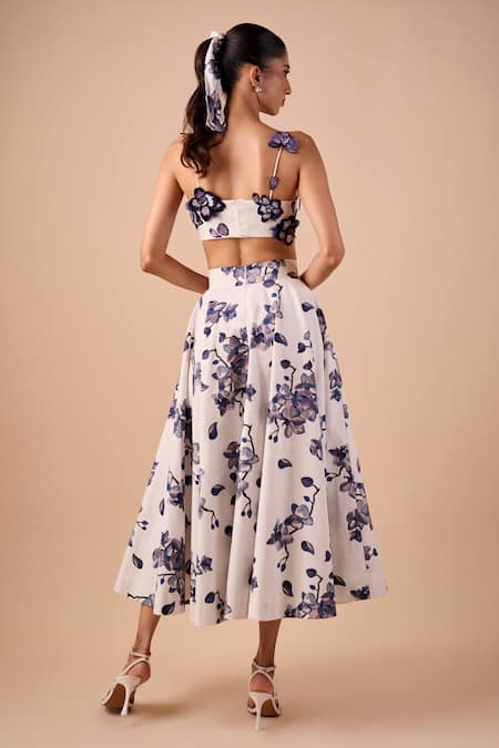 Shriya Som Orchid Bandeau Top 