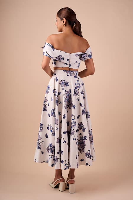 Shriya Som Orchid Print Skirt 