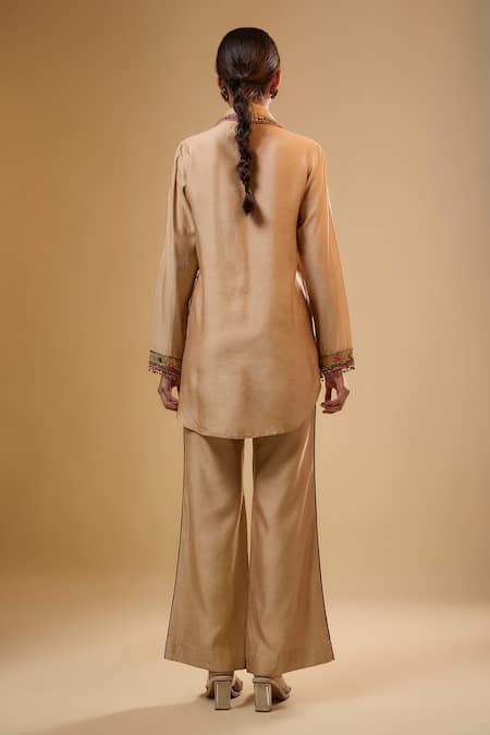 Label Niti Bothra Cream Zardosi Embroidered Co-ord Set 