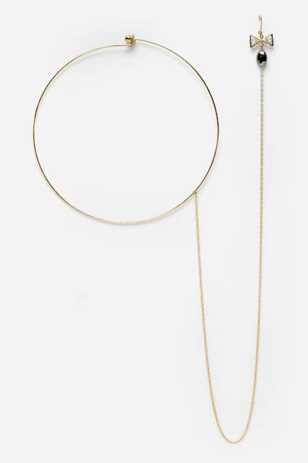 Dugran By Dugristyle Gold Plated Raven Haar Necklace Online at Aza Fashions Dugran By Dugristyle_Gold Plated Raven Haar Necklace _Online_at_Aza_Fashions