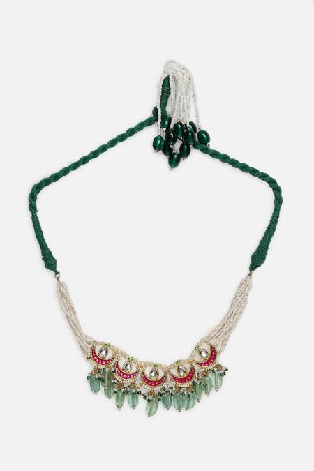 Dugran By Dugristyle Multi Color Zamurd Ki Lakir Bajuband Online at Aza Fashions Dugran By Dugristyle_Multi Color Zamurd Ki Lakir Bajuband _Online_at_Aza_Fashions