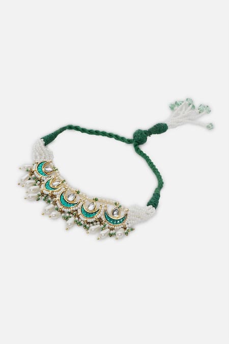 Dugran By Dugristyle Multi Color Gold-plated Jungle Glow Bajuband Online at Aza Fashions Dugran By Dugristyle_Multi Color Gold-plated Jungle Glow Bajuband _Online_at_Aza_Fashions