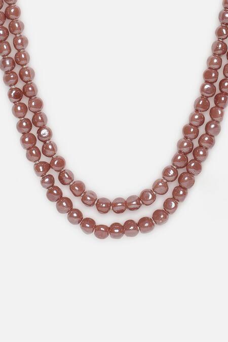 Dugran By Dugristyle Brown Chandan Touch Layered Necklace Online at Aza Fashions Dugran By Dugristyle_Brown Chandan Touch Layered Necklace _Online_at_Aza_Fashions