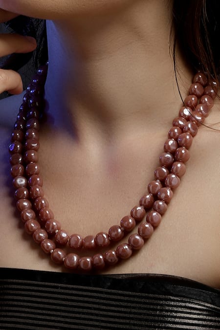 Dugran By Dugristyle Brown Chandan Touch Layered Necklace 