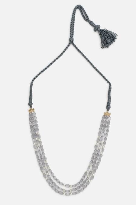 Buy Dugran By Dugristyle Gray Chandi Saaya Layered Necklace Online at Aza Fashions Buy_Dugran By Dugristyle_Gray Chandi Saaya Layered Necklace _Online_at_Aza_Fashions