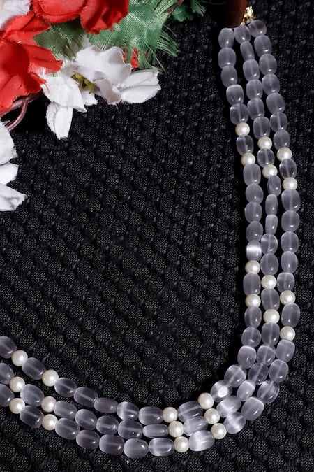 Shop Dugran By Dugristyle Gray Chandi Saaya Layered Necklace at Aza Fashions Shop_Dugran By Dugristyle_Gray Chandi Saaya Layered Necklace _at_Aza_Fashions