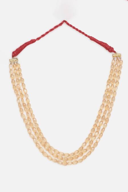 Dugran By Dugristyle Peach Gulzar-e-hayat Layered Necklace Online at Aza Fashions Dugran By Dugristyle_Peach Gulzar-e-hayat Layered Necklace _Online_at_Aza_Fashions