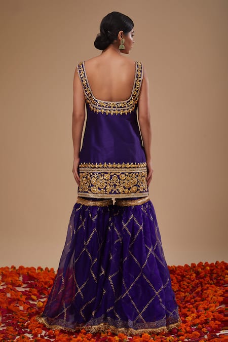 Preeti S Kapoor Blue Kurta Set 