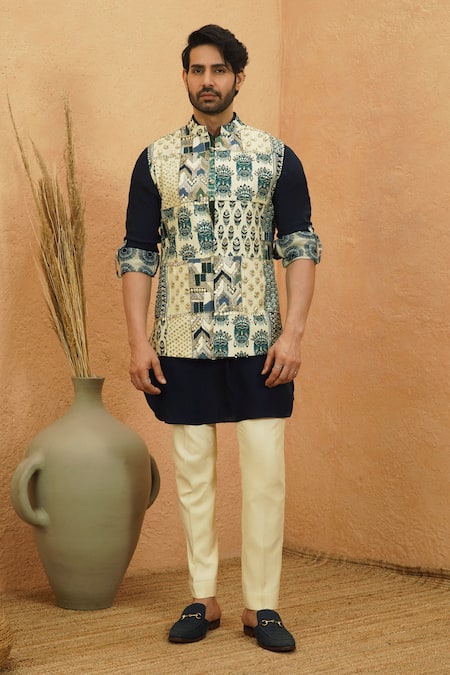Sva By Sonam & Paras Modi Silk Sequins, Embroidery Multi Embellished Bundi 