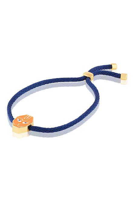 Isharya Blue Veer Rakhi Bracelet Online at Aza Fashions Isharya_Blue Veer Rakhi Bracelet _Online_at_Aza_Fashions