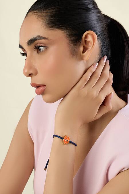 Shop Isharya Blue Veer Rakhi Bracelet Online at Aza Fashions Shop_Isharya_Blue Veer Rakhi Bracelet _Online_at_Aza_Fashions