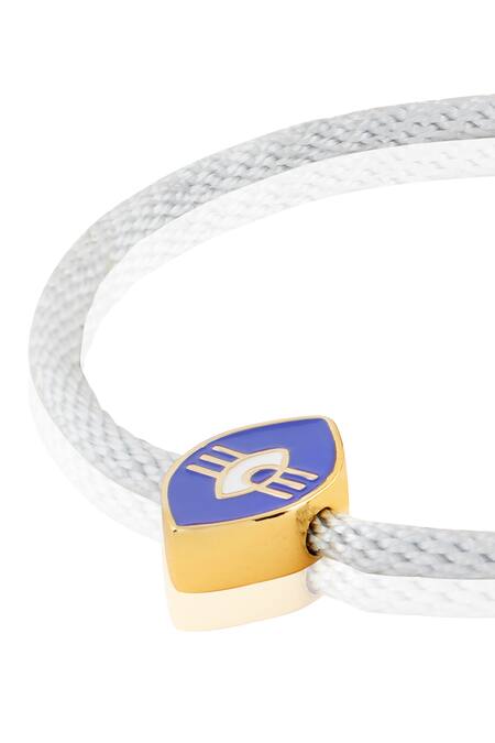 Buy Isharya Gold Plated Embroidery Astra Eye Rakhi Bracelet Online at Aza Fashions Buy_Isharya_Gold Plated Embroidery Astra Eye Rakhi Bracelet _Online_at_Aza_Fashions