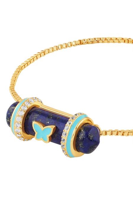 Isharya Blue Crystals Celestial Core Bracelet Online at Aza Fashions Isharya_Blue Crystals Celestial Core Bracelet _Online_at_Aza_Fashions