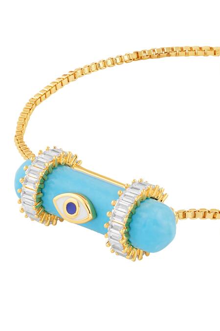 Buy Isharya Blue Crystals Skyshield Bracelet Online at Aza Fashions Buy_Isharya_Blue Crystals Skyshield Bracelet _Online_at_Aza_Fashions